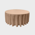 108" Solid Round Drape Tablecloth - 3 Part Stitched Round Full Table Cover Available in Different Sizes (84 Colors)