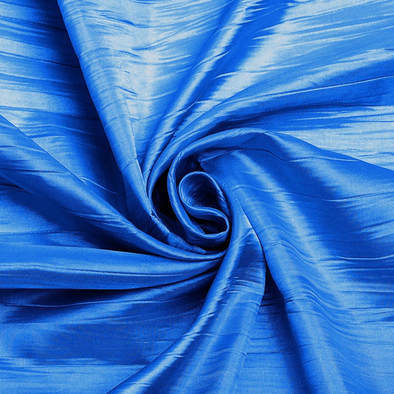 Crushed Taffeta Fabric - Ocean Blue - 54" Wide Crushed Taffeta Creased Fabric Sold by Yard