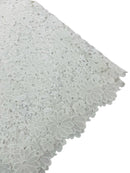 Guipure Lace Fabric - Off-White - Floral Lace Fabric Sold by The Yard