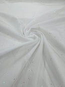 Sparkle Tulle Glitter Fabric - Off-White - Tulle Fabric with Sparkle Glitter Sold By Yard
