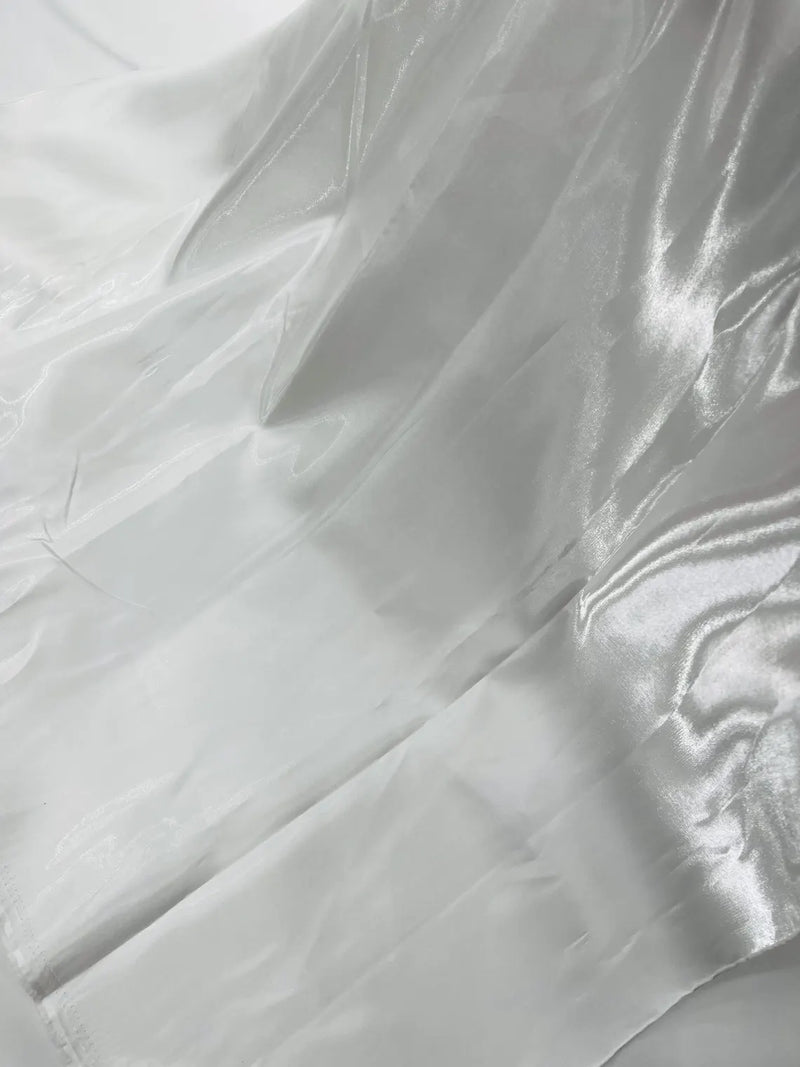 60" Crystal Liquid Satin Fabric - Water Shine Ultra Glossy Shimmer Reflective Bridal Satin Fabric By Yard