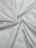 60" Crystal Liquid Satin Fabric - Water Shine Ultra Glossy Shimmer Reflective Bridal Satin Fabric By Yard