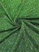 Sparkle Glitter Beaded Fabric - Olive Green - Shimmer Stretch Glitter Fabric with Beads and Sequins Sold By Yard