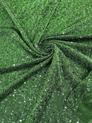 Sparkle Glitter Beaded Fabric - Olive Green - Shimmer Stretch Glitter Fabric with Beads and Sequins Sold By Yard