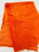 60" Solid Shaggy Faux Fur - Orange - Long Pile Luxury Shaggy Soft Faux Fur Fabric By Yard (Copy)
