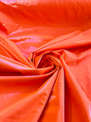 Shiny Latex Stretch Vinyl - Orange - 4 Way Stretch Milliskin Vinyl Spandex Latex Fabric by Yard