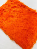 60" Solid Shaggy Faux Fur - Orange - Long Pile Luxury Shaggy Soft Faux Fur Fabric By Yard (Copy)