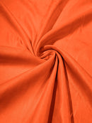 58" Faux Micro Suede Fabric - Orange - Polyester Micro Suede Fabric for Upholstery / Crafts / Costume By Yard