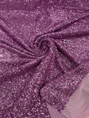 Mille Stripe Spandex Sequins - Orchid - 4 Way Stretch Lace Spandex Mesh Sold By Yard