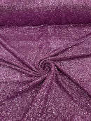 Mille Stripe Spandex Sequins - Orchid - 4 Way Stretch Lace Spandex Mesh Sold By Yard