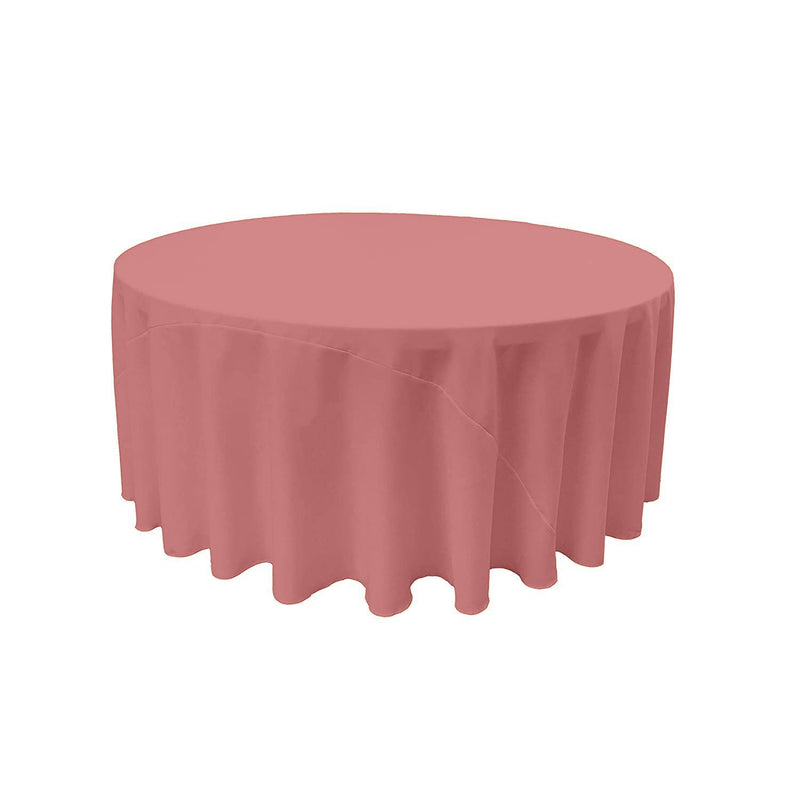 90" Solid Round Drape Tablecloth - 3 Part Stitched Round Full Table Cover Available in Different Sizes (84 Colors)