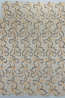Flower Plant Sequins Fabric - Peach - Embroidered Sequins On Flower Pattern Lace By Yard