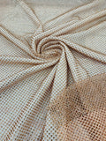 Fishnet Rhinestones Fabric - Spandex Fabric Fish Net with Crystal Stones by Yard