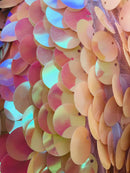 Round Sequins Fabric - 19mm Round Circle Shape Sequins Fabric By Yard (Pick Color)