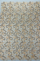 Flower Plant Sequins Fabric - Peach - Embroidered Sequins On Flower Pattern Lace By Yard