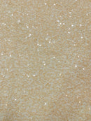 Beaded Sequins Pearl Fabric - Peach - Embroidered Pearl Beads and Sequins on Lace By Yard