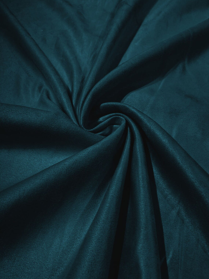 58" Faux Micro Suede Fabric - Peacock - Polyester Micro Suede Fabric for Upholstery / Crafts / Costume By Yard