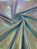 Mystique Spandex Foil Fabric - Pearl - Nylon/Spandex Iridescent Foggy Foil Fabric  4 Way Stretch 58/60" By Yard