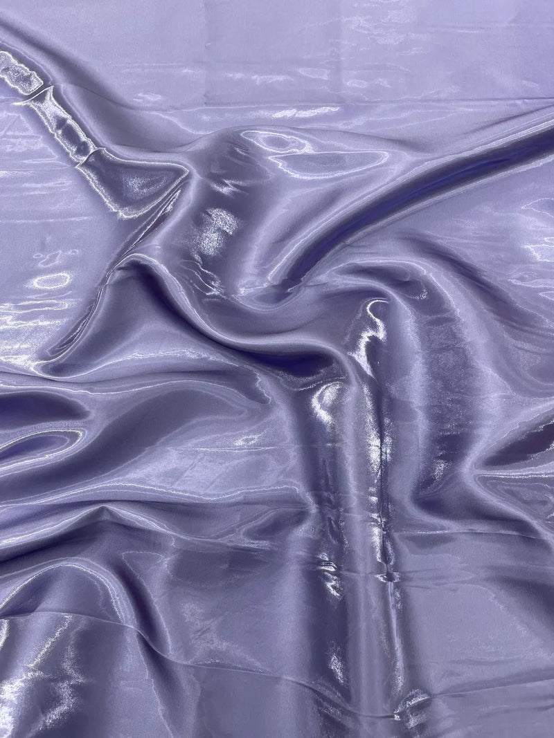 60" Crystal Liquid Satin Fabric - Water Shine Ultra Glossy Shimmer Reflective Bridal Satin Fabric By Yard