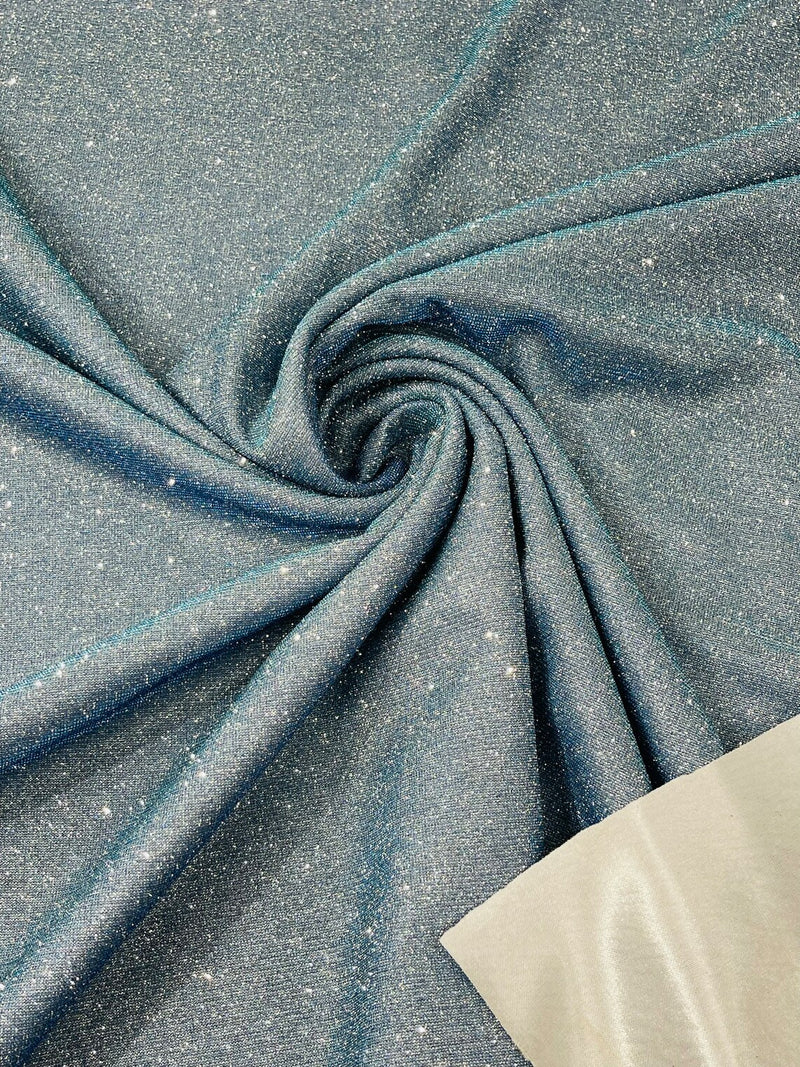 Shimmer Glitter Fabric - Periwinkle - Luxury Sparkle Stretch Solid Fabric Sold By Yard