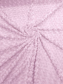Minky Rose Swirl Fabric - Pink - 58" Blossom Ball Rosebud Plush Fur Soft Fabric By Yard
