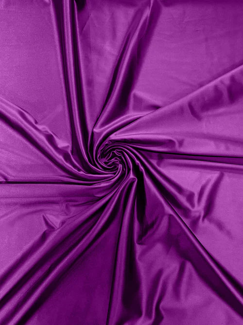 60" Shiny Heavy Satin Fabric - Pink Purple - Stretch Satin Shiny Heavy Fabric Sold By Yard