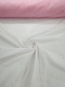 Sparkle Tulle Glitter Fabric - Pink - Tulle Fabric with Sparkle Glitter Sold By Yard