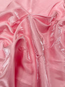 60" Crystal Liquid Satin Fabric - Water Shine Ultra Glossy Shimmer Reflective Bridal Satin Fabric By Yard