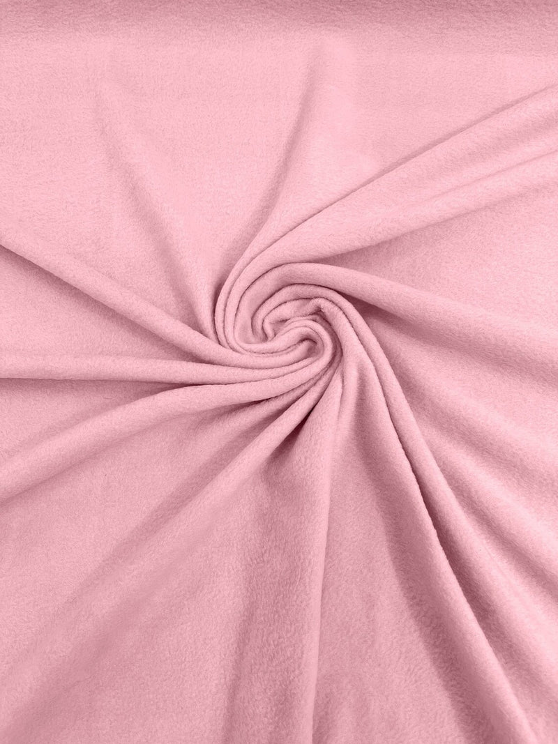 Solid Polar Fleece Fabric - Pink - Anti-Pill Soft Polar Fleece 58" Sold by Yard