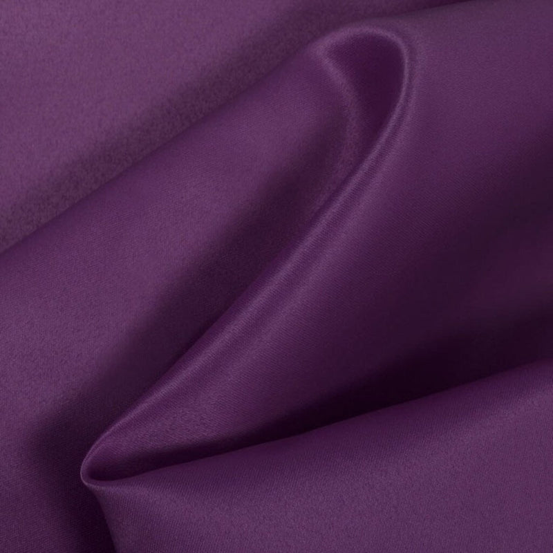 Matte L'Amour Satin - Plum - (Peau de Soie) Duchess Fabric For Bridal, Bridesmaid Dress By Yard