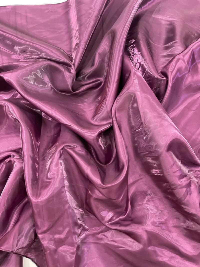 60" Crystal Liquid Satin Fabric - Water Shine Ultra Glossy Shimmer Reflective Bridal Satin Fabric By Yard