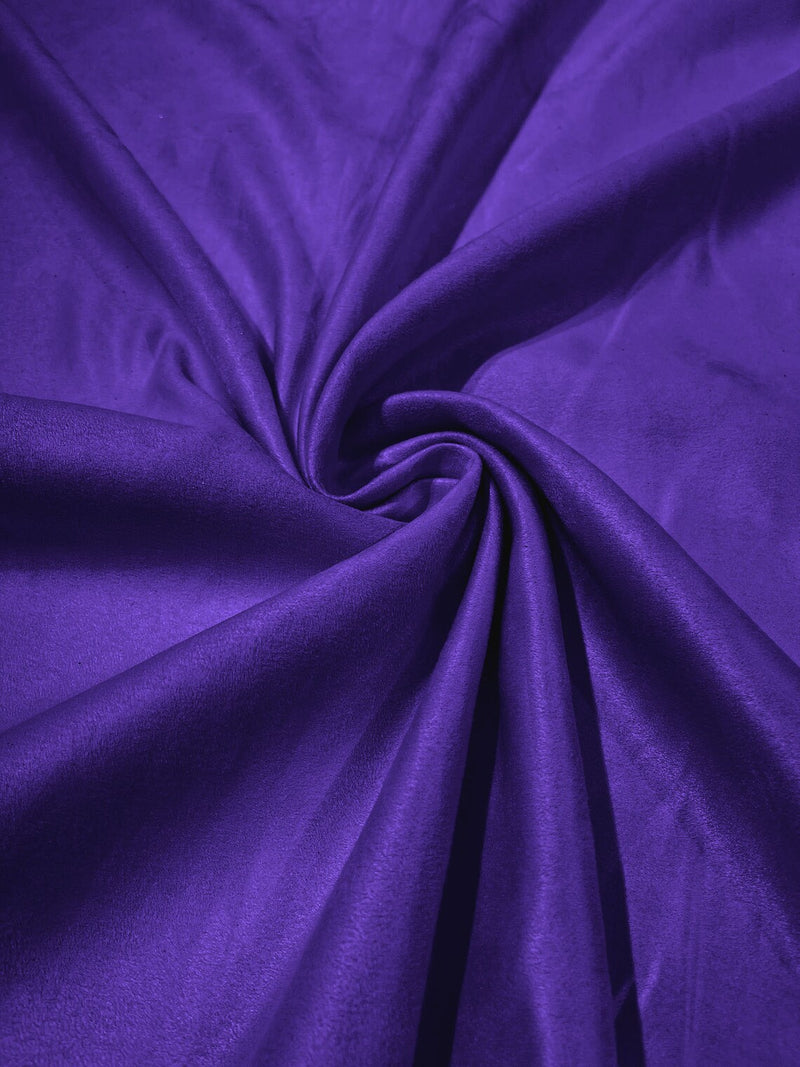 58" Faux Micro Suede Fabric - Purple - Polyester Micro Suede Fabric for Upholstery / Crafts / Costume By Yard