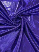 60" Metallic Foil Fabric - Purple - 4 Way Stretch Spandex Foggy Foil Shiny Metallic Fabric by Yard