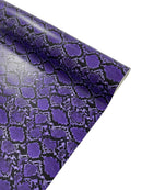 Python Snake Print Vinyl Fabric - Purple -  Faux Animal Snake Print Vinyl Fabric Sold by Yard
