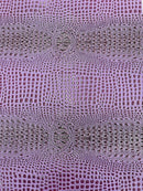 Faux Gator Print Vinyl Fabric - Purple - High Quality Faux Animal Skin Vinyl Sold by Yard