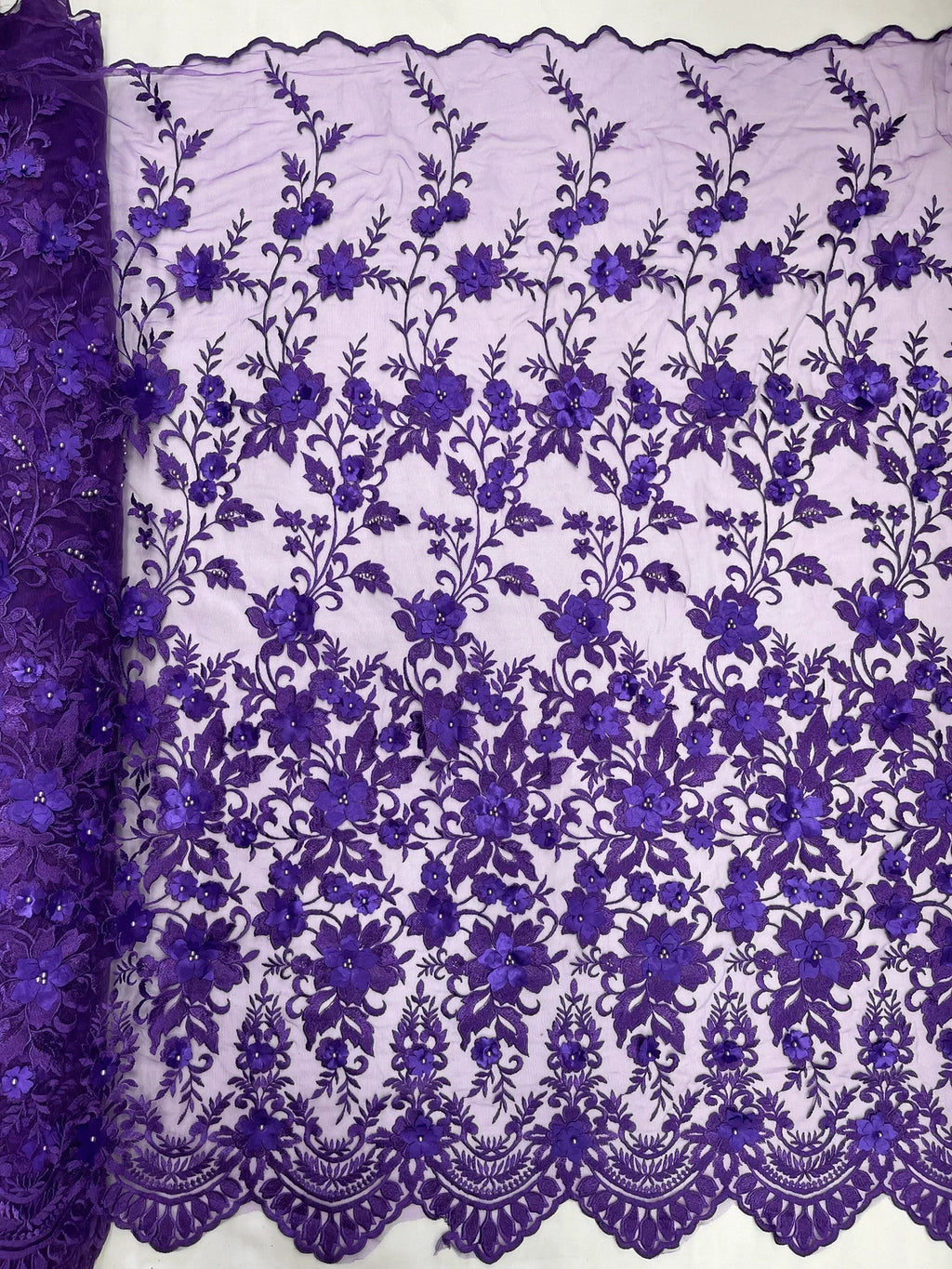 Purple Multi Floral Fabric By The Yard