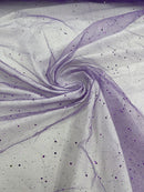 Sparkle Tulle Glitter Fabric - Purple - Tulle Fabric with Sparkle Glitter Sold By Yard