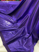 60" Metallic Foil Fabric - Purple - 4 Way Stretch Spandex Foggy Foil Shiny Metallic Fabric by Yard