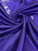 60" Metallic Foil Fabric - Purple - 4 Way Stretch Spandex Foggy Foil Shiny Metallic Fabric by Yard