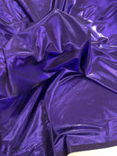 60" Metallic Foil Fabric - Purple - 4 Way Stretch Spandex Foggy Foil Shiny Metallic Fabric by Yard