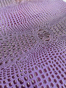 Faux Gator Print Vinyl Fabric - Purple - High Quality Faux Animal Skin Vinyl Sold by Yard