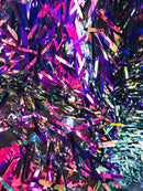 Sword Sequins Fabric - Shiny Sword Shape Sequins Fabric Sold By Yard (Pick Color)