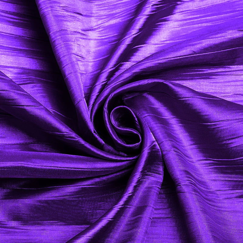Crushed Taffeta Fabric - Purple - 54" Wide Crushed Taffeta Creased Fabric Sold by Yard
