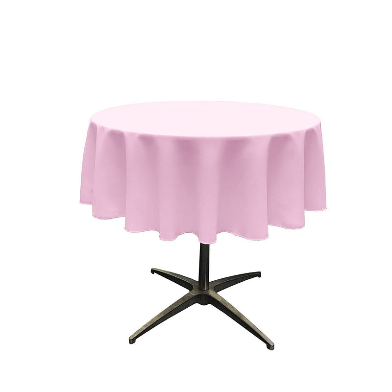 51" Solid Round Tablecloth - Round Table Cover for Event Decor, Party Tables, Available in Different Sizes