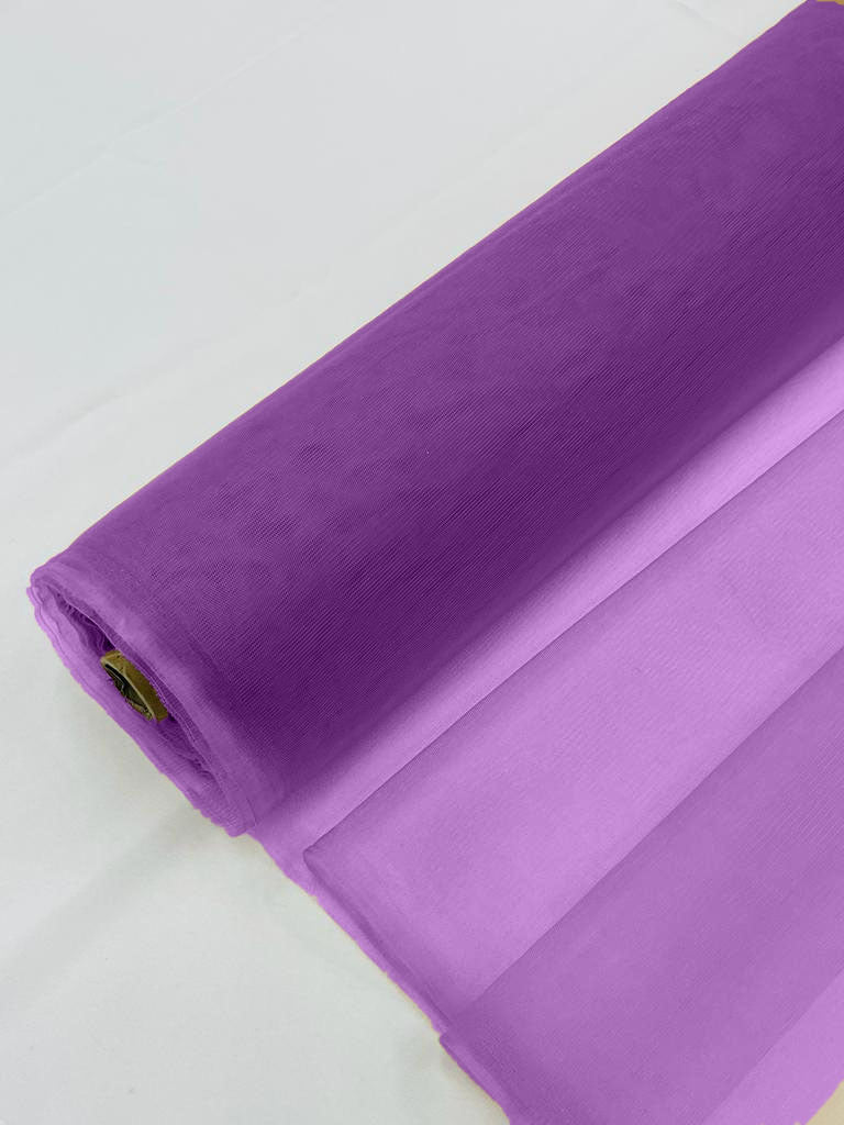 Illusion Mesh Fabric - Purple - 60" Illusion Mesh Sheer Fabric Sold By The Yard