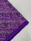 Purple Silver Glitter Snake Design Shattered Glass Nylon Spandex Fabric By Yard, Snake Flocking Hologram, Glitter Snake Nylon Spandex