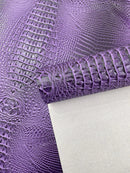Z Faux Crocodile Vinyl Leather Upholstery Fabric By Yard, Big 3D Crocodile Vinyl Fabric Faux Fake Leather Purses Shoes Wallet