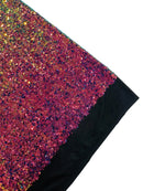 Milliskin Mini Glitz Sequins - Iridescent Rainbow - 4 Way Stretch Milliskin Stretch Spandex Fabric Sold By Yard