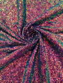 Milliskin Mini Glitz Sequins - Iridescent Rainbow - 4 Way Stretch Milliskin Stretch Spandex Fabric Sold By Yard