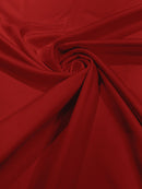 Matte L'Amour Stretch Satin - Red - Stretch Satin Fabric For Bridal, Prom Dress Sold By Yard